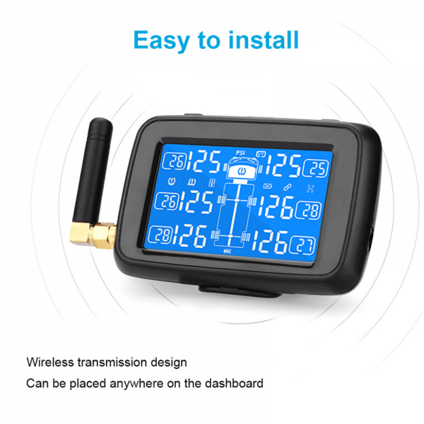 External Tyre Pressure Measuring System with 6 Sensors