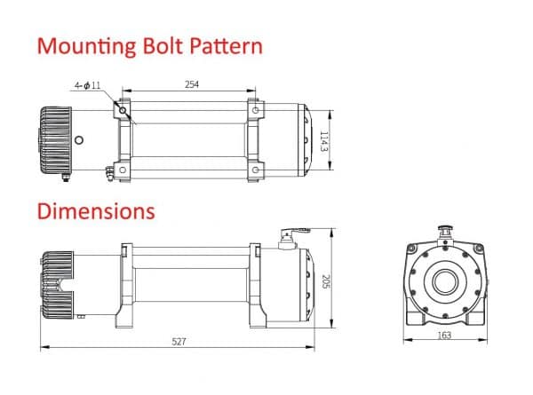 DB Series 13000Lbs (5897Kg) 4WD Winch Dyneema Rope - Image 4