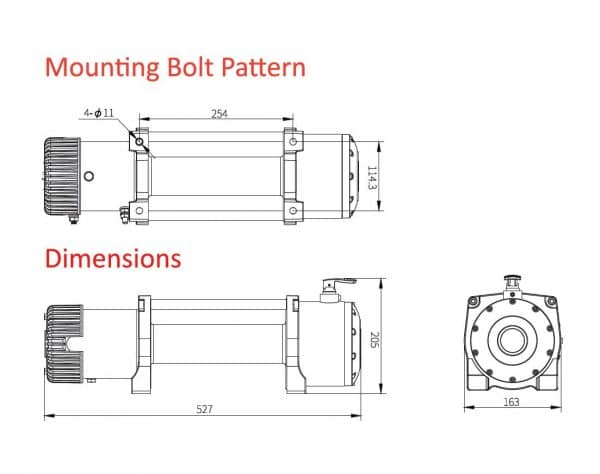 DB Series 12000Lbs (5444Kg) 4WD Winch Dyneema Rope - Image 4