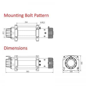 ES Series 13500Lbs (6124Kg) 4WD Winch Dyneema Rope - Image 3