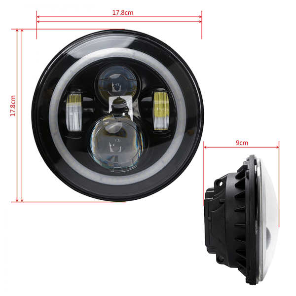 Pair Of Vortex Series Led Headlight 7" With DRL - Image 5