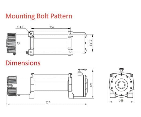 DB Series 9500Lbs (4310Kg) 4WD Winch Dyneema Rope - Image 4