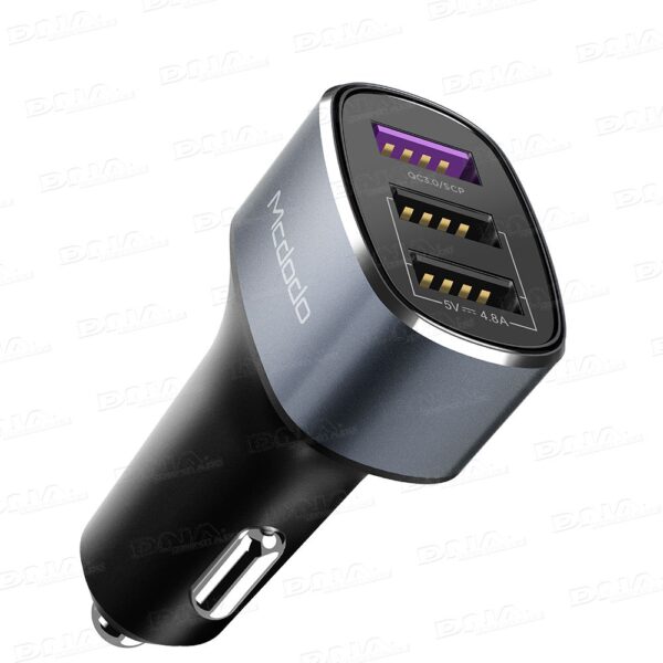 3- Way 42W QC3.0 and Dual USB Smart Switch 4.8amp USB Car Charger