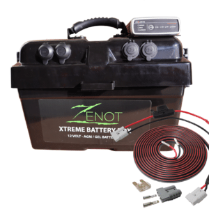Zenot 12 Volt Battery Box With 12V DC-DC Charger And Wiring Kit
