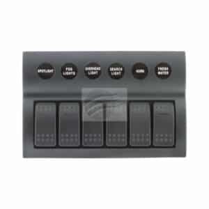 LED SWITCH ROCKER PANEL 6 WAY 6 x ON/OFF PREWIRED