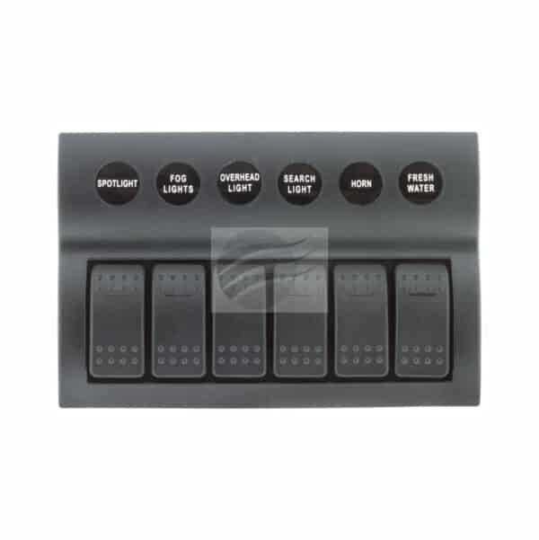 LED SWITCH ROCKER PANEL 6 WAY 6 x ON/OFF PREWIRED