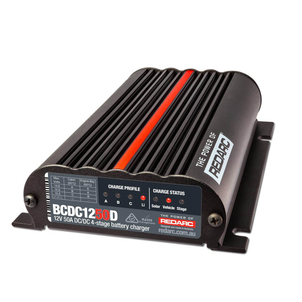 REDARC DUAL INPUT 50A IN-VEHICLE DC BATTERY CHARGER