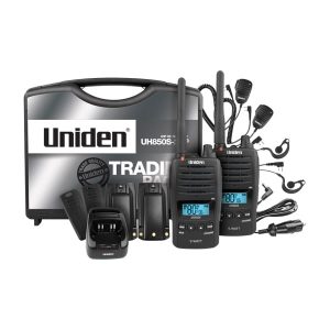 Uniden Handheld 5W UHF WATERPROOF TRADIES TWIN PACK