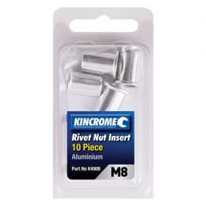 RIVET NUT INSERT M8 (ALUMINIUM) - 10 PACK