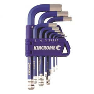 BALL JOINT HEX KEY & WRENCH SET SHORT SERIES 9 PIECE