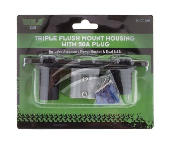 TRIPLE FLUSH MOUNT HOUSING 50a ANDO STYLE PLUG ACC SOCKET - Image 4