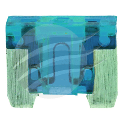 PKT 10 LOW PROFILE MINI FUSE 15amp BLUE 58 VOLT