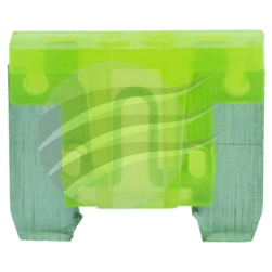 PKT 10 LOW PROFILE MINI FUSE 20amp YELLOW 58 VOLT