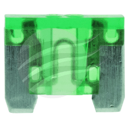 PKT 10 LOW PROFILE MINI FUSE 30amp GREEN 58 VOLT