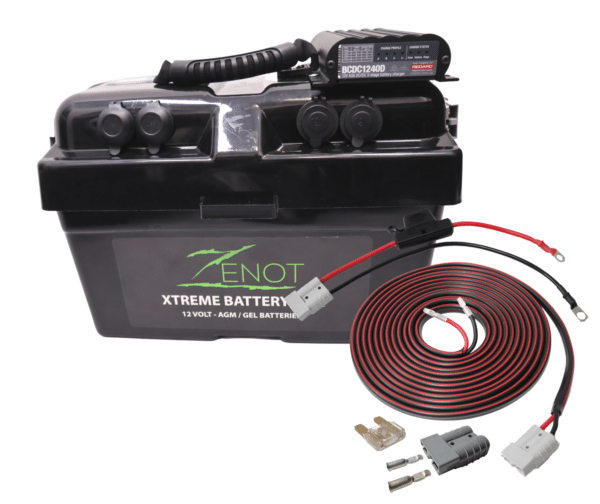 Zenot 12 Volt Battery Box With 12V 40A Redarc Charger And Wiring Kit