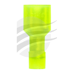 PKT 10 FEMALE BLADE TERMINAL 6.3mm FULLY INSUL PVC COPPER