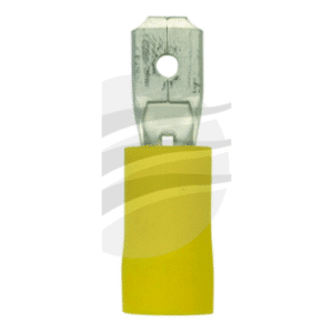 PKT 10 MALE BLADE TERMINAL 6.3mm INSUL PVC COPPER SLEEVE