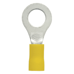 PKT 10 RING TERMINAL 8mm INSUL PVC COPPER SLEEVE DBL