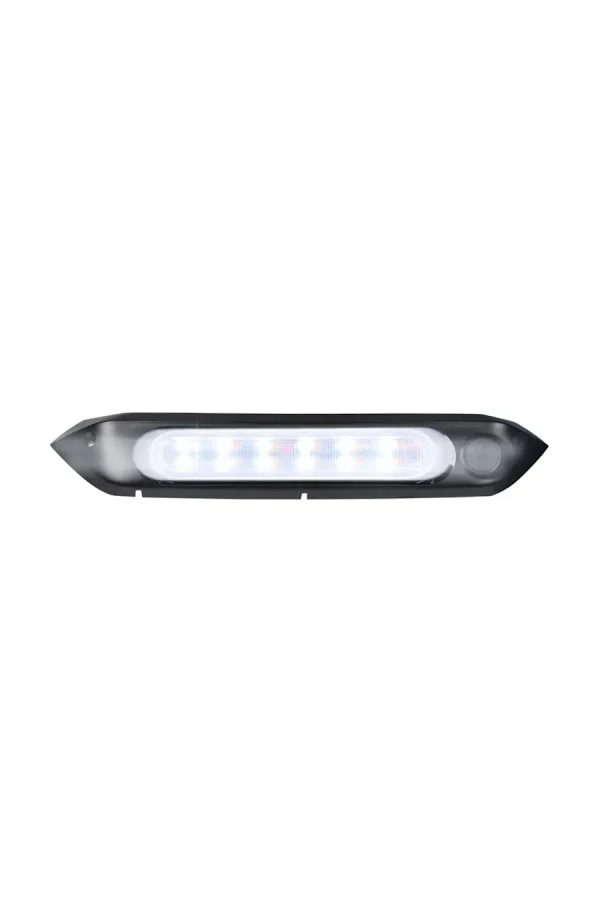 12V AWNING LIGHT AMBER/WHITE LIGHTS BLACK