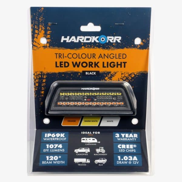 HARDKORR XDW Series Tri-Colour 45° Angled LED Work Light - Image 7