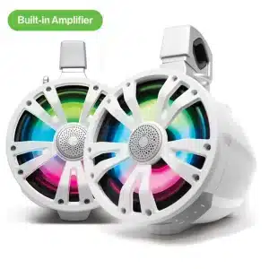ExtremeTower Speakers TA8 -1 Bluetooth Amplified + 1 Passive Tower Speaker 2pcs set WHITE