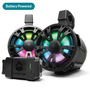 ExtremeTower Speakers TB8 - 1 Battery Powered Bluetooth Amplified Tower Speakers+ 1 Passive Speaker 2pcs set BLACK
