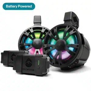 ExtremeTower Speakers TBB8 - 2 Battery Powered Bluetooth Amplified Tower Speakers 2pcs set BLACK